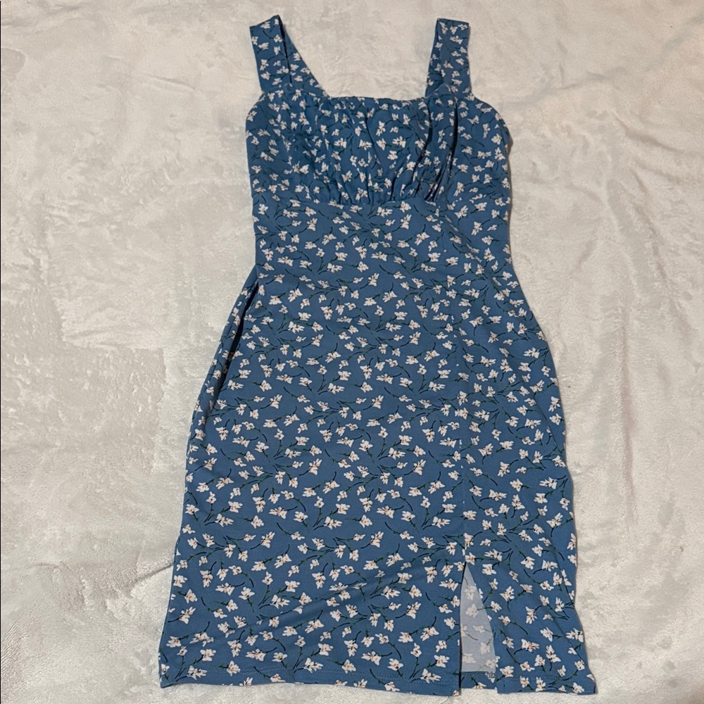 Floral Blue Dress